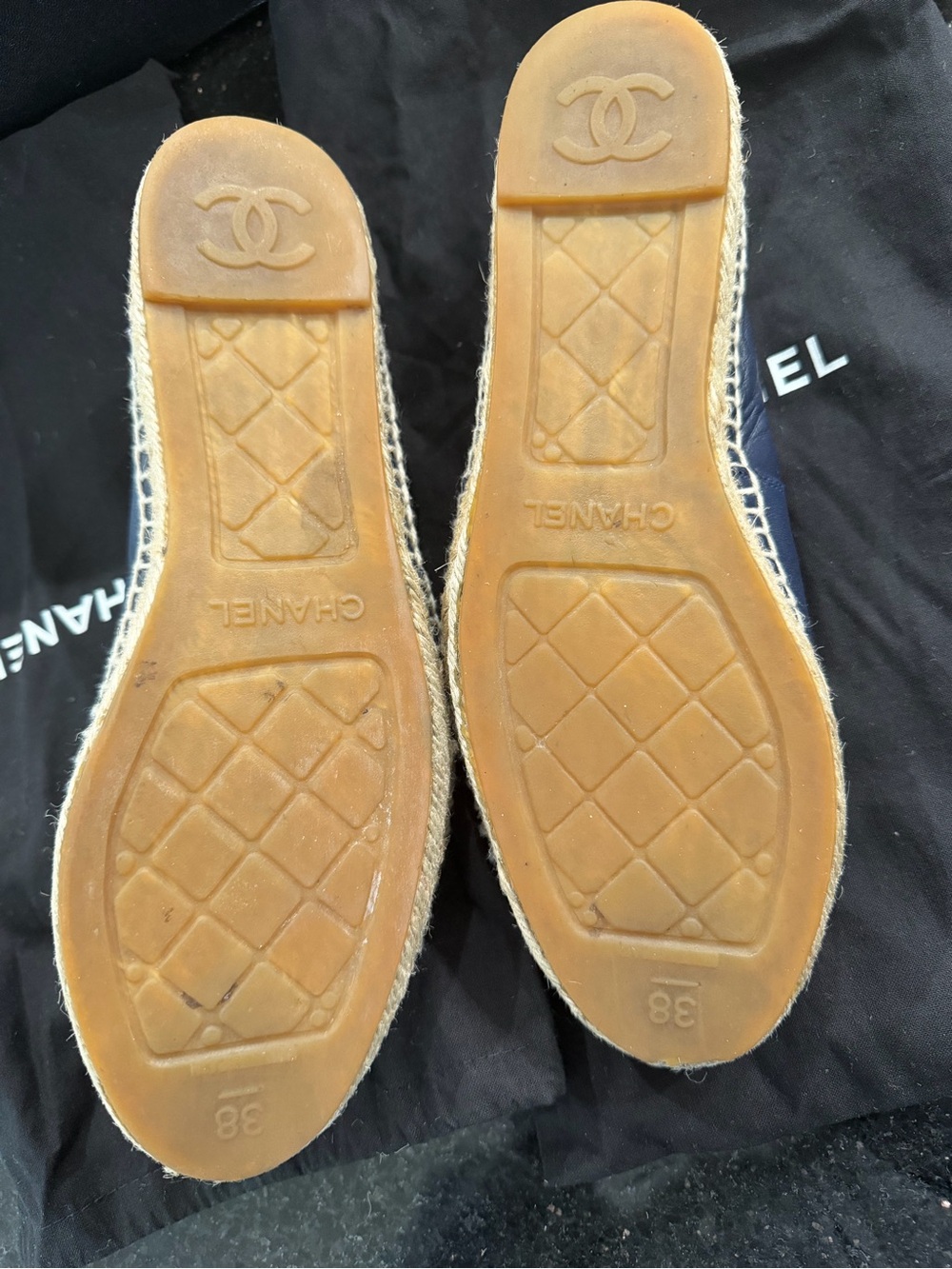 Chanel Espadrilles Navy / Black size 38 - Picture 10 of 12